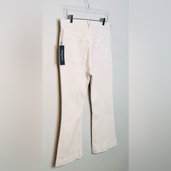 Veronica Beard Carson High-Rise Ankle Flare Jeans Ecru Women's NWT - Picture 8 of 16
